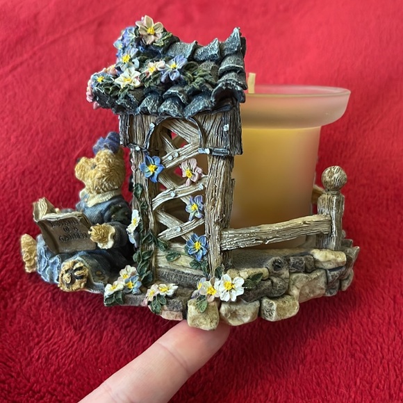 Boyds Bears Bearstone Collection Clementine Garden Romance Candle Holder VINTAGE - Picture 3 of 14
